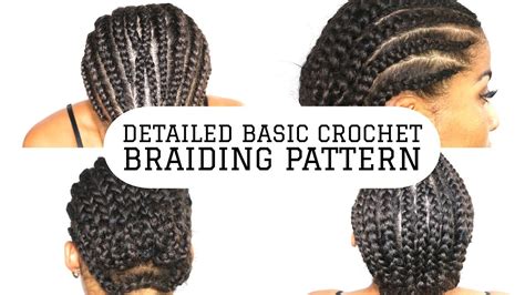 HOW TO DETAILED BASIC CROCHET BRAIDING/CORNROW PATTERN TUTORIAL YouTube