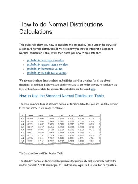 How to do Normal Distributions Calculations - Laerd - wintechmobiles.com