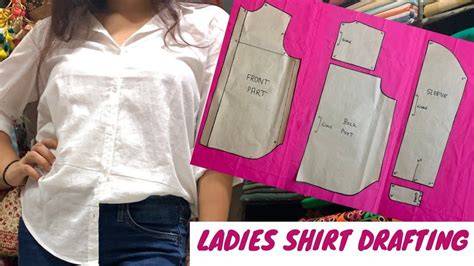 How To Draft Ladies Shirt | Shirt pattern drafting for beginners ... - muktibox.com