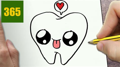 HOW TO DRAW A CUTE TOOTH YouTube