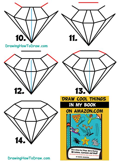 HOW TO DRAW A DIAMOND STEP BY STEP EASY DRAWING TUTORIAL Easy 3d