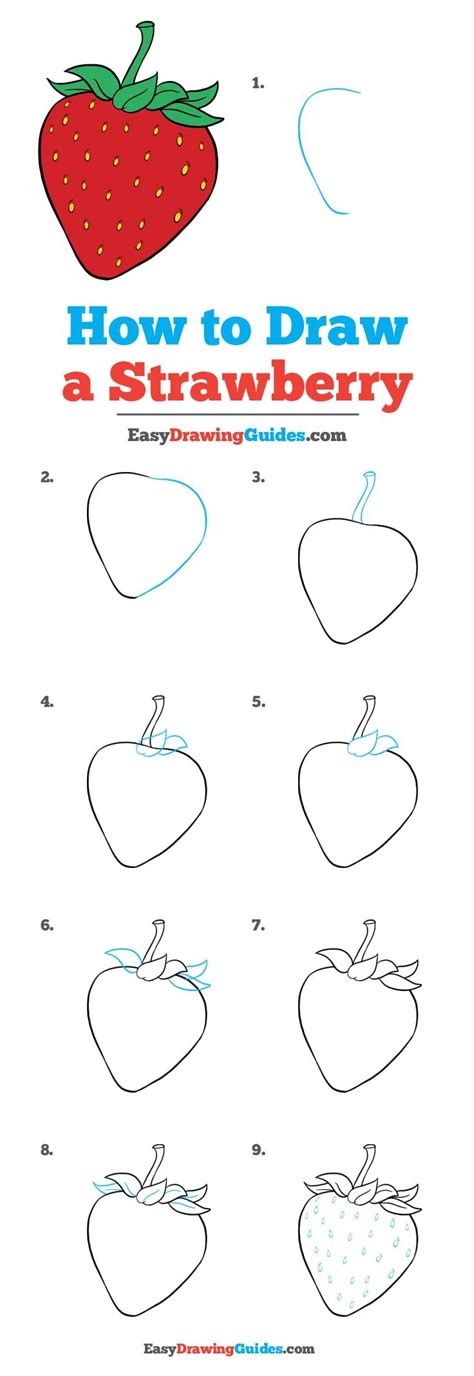 HOW TO DRAW A STRAWBERRY STRAWBERRY EASY DRAW TUTORIAL EASY