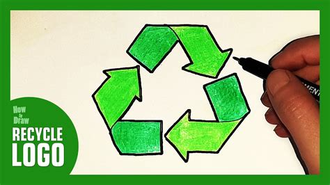 HOW TO DRAW RECYCLING SYMBOL EASY STEP BY STEP YouTube