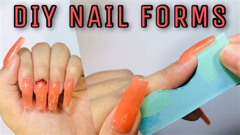 HOW TO EASY MAKE YOUR OWN NAIL FORMS USING PAPER! Nail Tutorial
