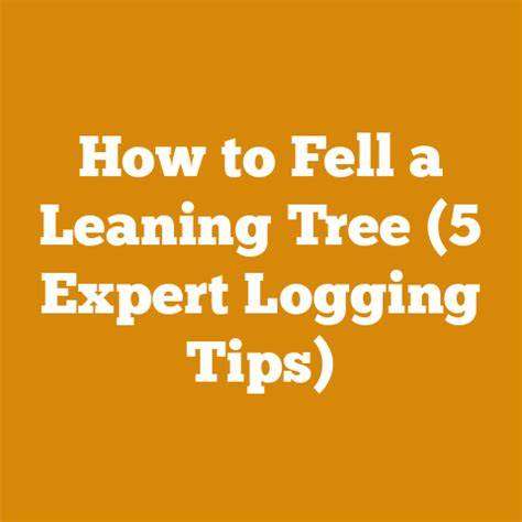 How To Fell A Leaning Tree (5 Expert Logging Tips) - raincitystudios.com