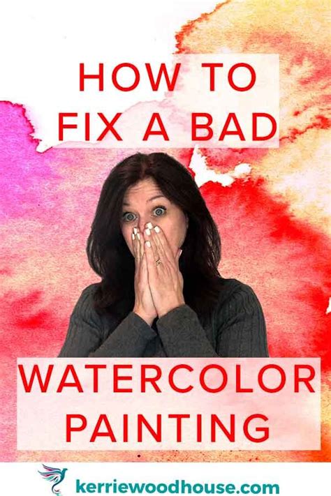 How to Fix a Bad Watercolor Painting - Kerrie Woodhouse - muktibox.com