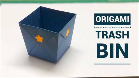 How to fold origami paper trash can easily - raincitystudios.com