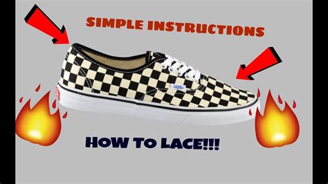 HOW TO LACE VANS AUTHENTIC!! SIMPLE AND EASY TO FOLLOW INSTRUCTIONS
