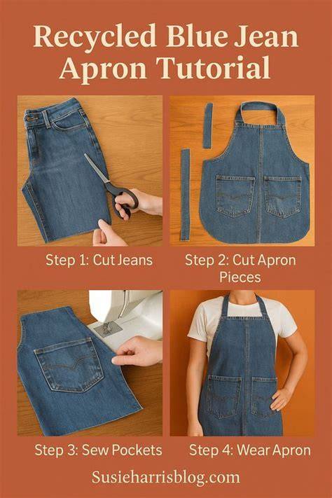 How to Make a DIY Jean Apron from Old Denim - raincitystudios.com