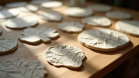 How to Make Air Dry Clay Leaf Impressions - muktibox.com