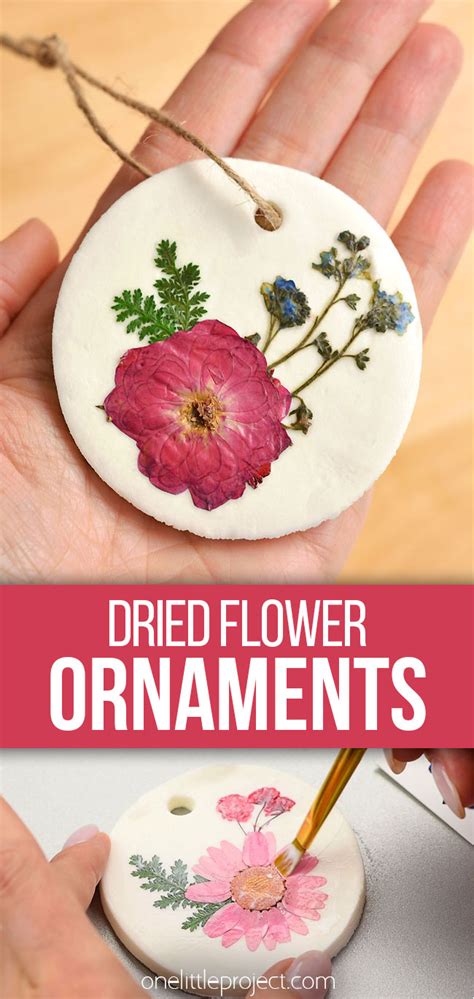 How to Make Dried Flower Ornaments using Clay | Homemade clay, Pressed ... - muktibox.com