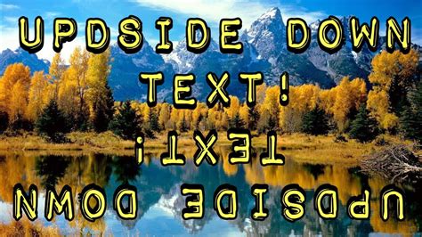 HOW TO MAKE YOUR TEXT UPSIDE DOWN!! Tutorial YouTube