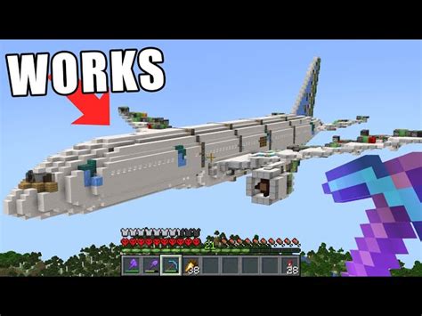 HOW TO Make Working AIRPLANE in Minecraft 100 working plane in