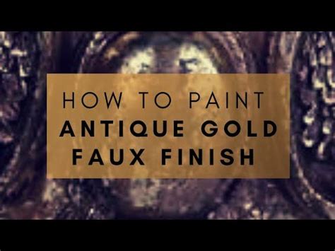 How to paint antique gold leaf faux finish - easiest diy - muktibox.com