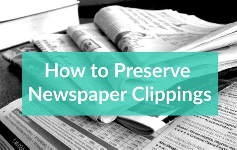 How to Preserve Newspaper Clippings - Family Tree … - muktibox.com
