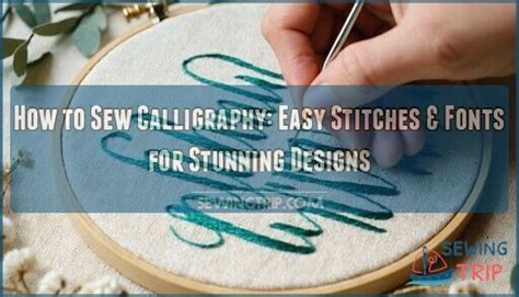 How to Sew Calligraphy: Easy Stitches & Fonts for … - muktibox.com