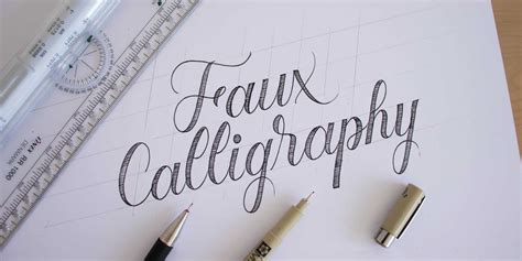 How to Write Faux Calligraphy - The Postman's Knock - muktibox.com