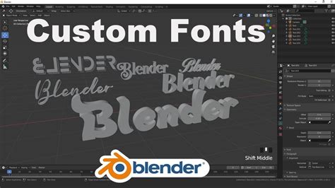 HOW to CHANGE FONTS in Blender YouTube