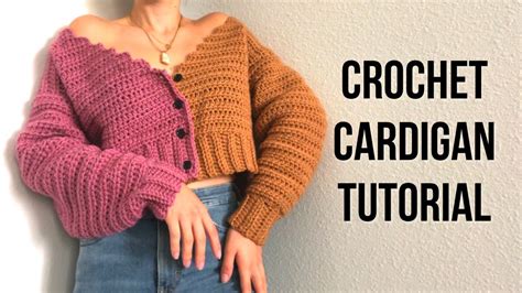 HOW to CROCHET EASY SHRUG DIY Tutorial for Cropped Sweater Cardigan