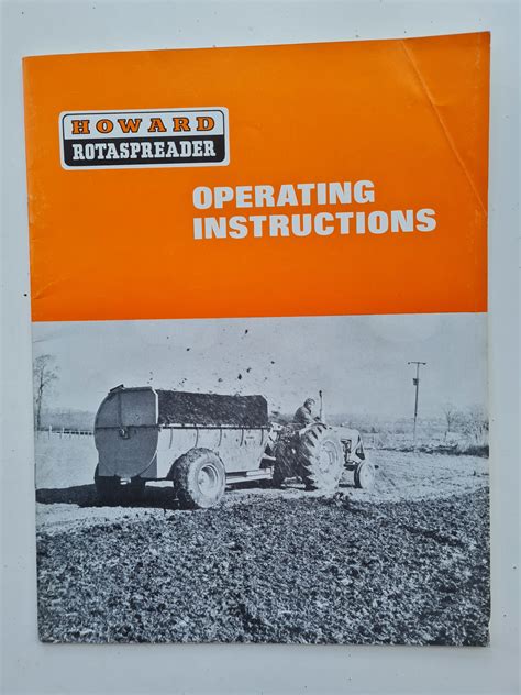 HOWARD ROTASPREADER OPERATING INSTRUCTIONS (16 …