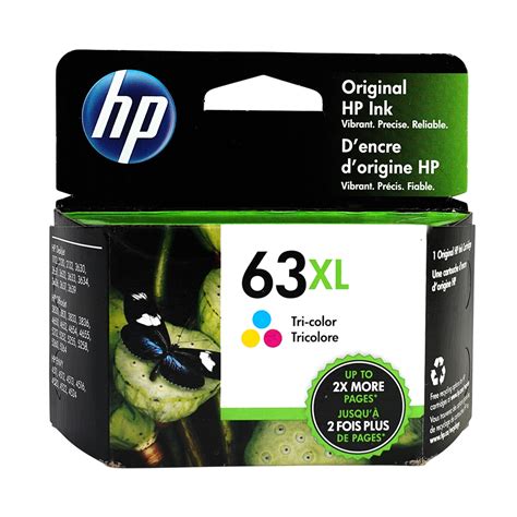 HP 63XL Tricolor Ink Cartridge - HP Genuine OEM (Tricolor)