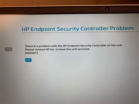 HP Endpoint Security Controller Problem 0x6001 Page 2 HP Support