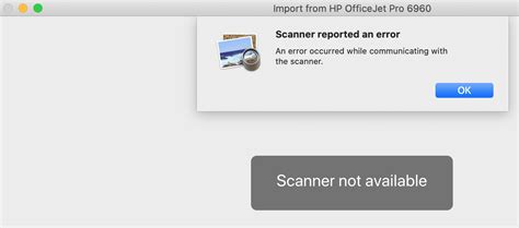 HP OfficeJet Pro 6960 error occurred while communicating wit... HP