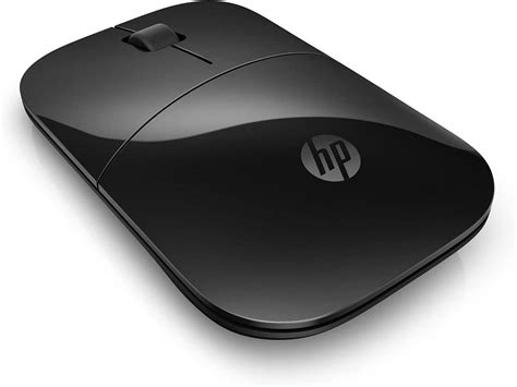 HP Z3700 Black 2.4GHz USB Slim Wireless Mouse with Blue LED …