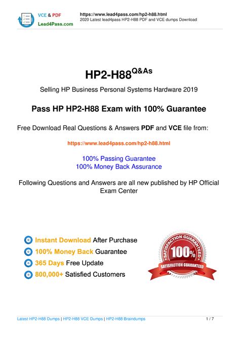 HP2-H41 Certification Exam Infor