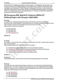 HP2-I57 Zertifizierungsfragen