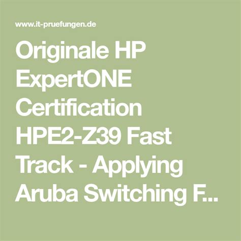 HP2-I63 Zertifizierungsprüfung