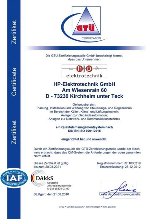 HP2-I70 Zertifizierung