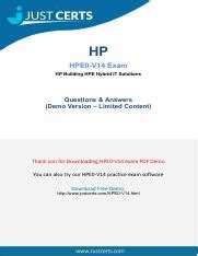 HPE0-D38 PDF Demo