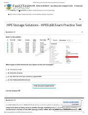 HPE0-J68 Online Tests