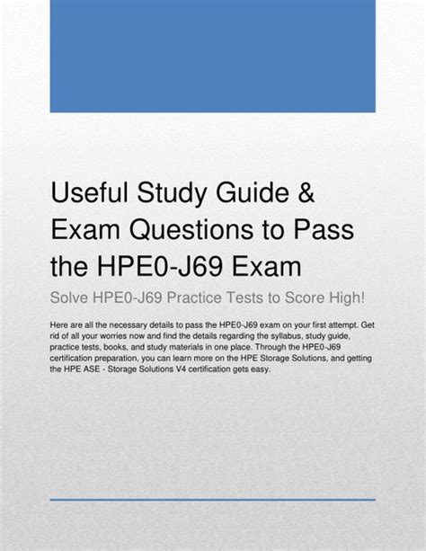 HPE0-J69 Fragenkatalog