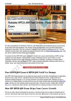 HPE0-J69 Online Tests