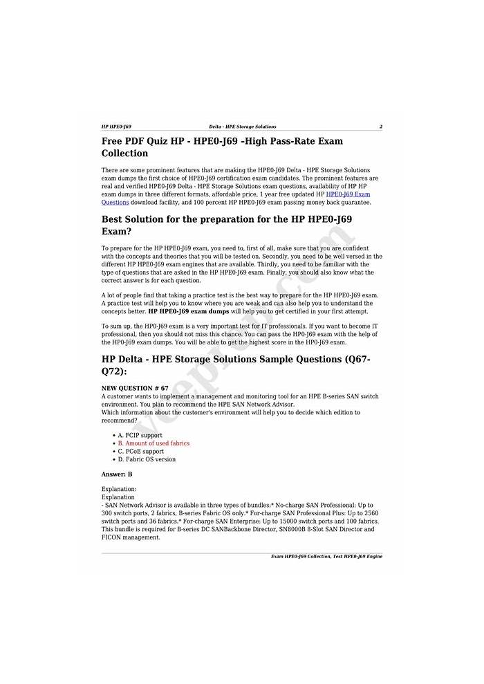 HPE0-J69 Deutsch Prüfungsfragen