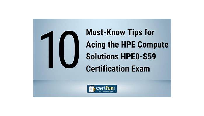 Verified HPE0-S59 Answers