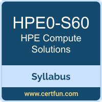 HPE0-S60 Ausbildungsressourcen