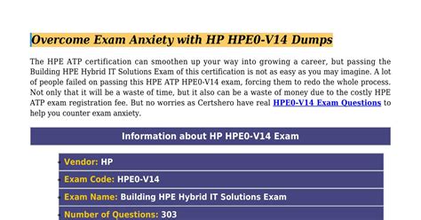 HPE0-V14 Prüfungsinformationen