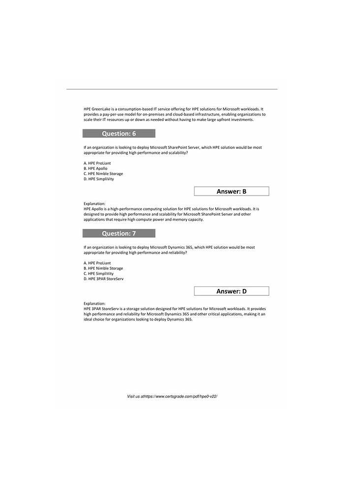 HPE0-V22 Study Demo