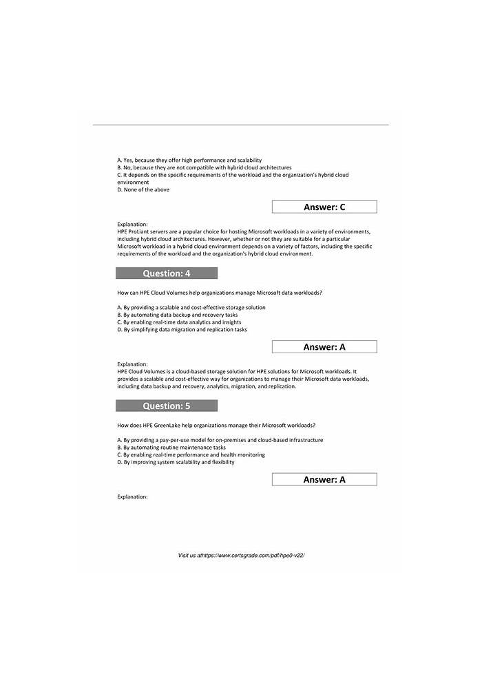 HPE0-V22 Valid Exam Format