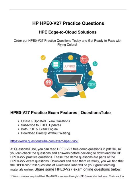 HPE0-V27 Reliable Test Objectives