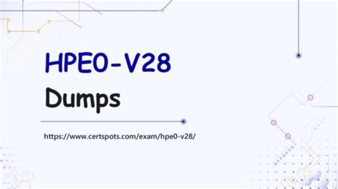 HPE0-V28 Ausbildungsressourcen
