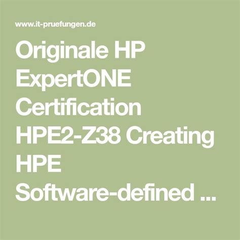 HPE2-B03 Zertifizierungsprüfung