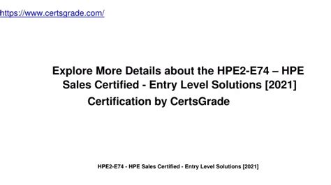 HPE2-E74 Vorbereitung