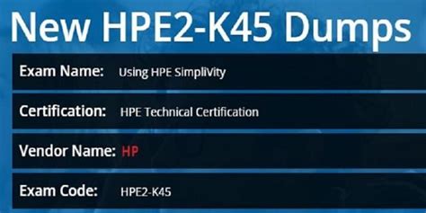 HPE2-K45 Dumps