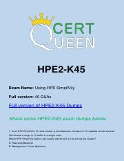 HPE2-K45 Schulungsunterlagen