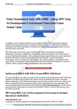HPE2-N69 Antworten