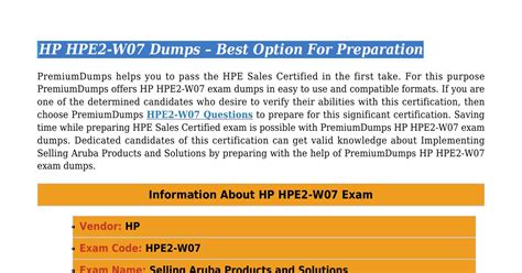 HPE2-W07 Fragen Beantworten